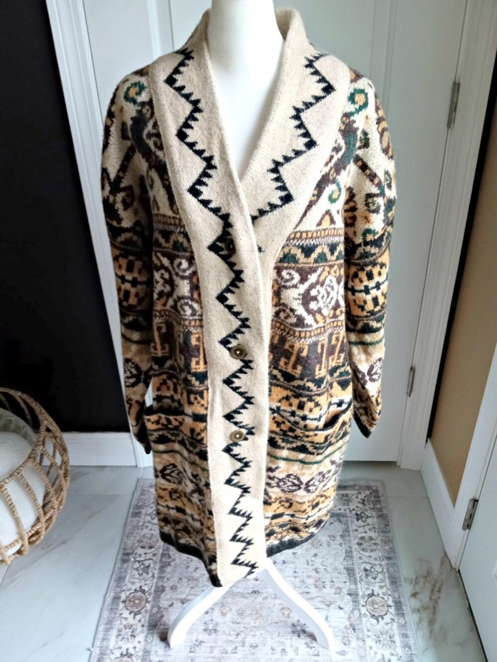 NEW! 88.00 FARMERS MARKET AZTEC CARDIGAN SWEATER